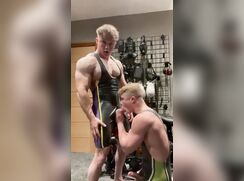 Brothers in wrestling singlets