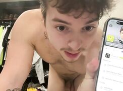 Energetic Naked Guy on Webcam