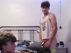 Hot guy friends messing around
