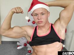 Hunk blonde boy Peter Homely with amazing body and big dick