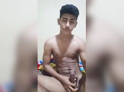 Fuzzy teen boy shoots