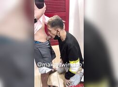 Trying on clothes