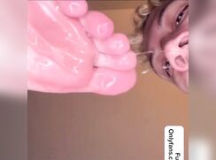 Sloppy feet sucking