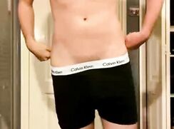 British twink - Strip and ass play on cam