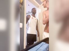 Pizza delivery boy gives customer a tip