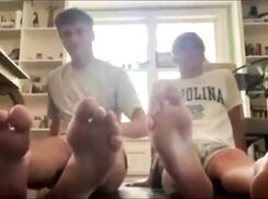 Two friends with perfect feet