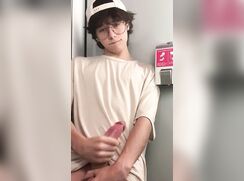 Jerking Off  in the Airplane Toilet