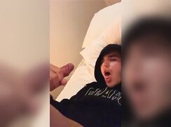 Teen boy filling his throat with his own cum - 06-01-25