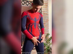 Adonys traviesos wanking like a spiderman
