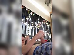 cute big cock wrestler champion baited on bed off