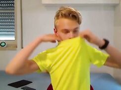 A Blond Boy In Yellow  Cum's