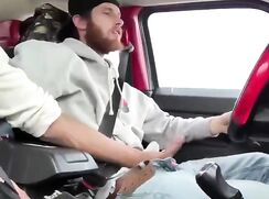 Hand job while driving..