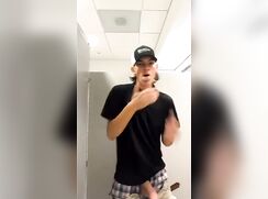 Hot Long Brown Hair Hung Guy takes a wank break - AI Enhanced