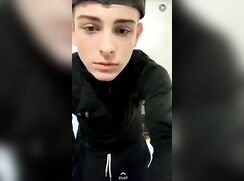 White boy strip and shows his big dick
