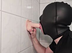 Deepthroat dildo training - with poppers