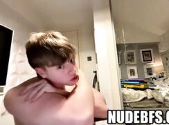 Irish boy shows off to his stream
