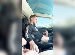 Hot guy car cum