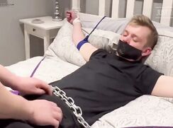 Boy tied gagged and edged
