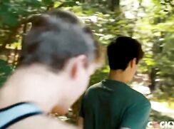 Cocky Boys Outside Bed