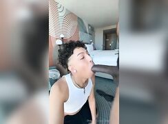 Sucking big dark meaty cock