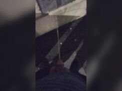 Late Night Piss in Public on Busy Street