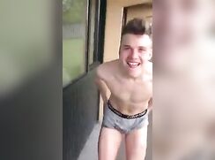 Amateur webcam: English boy naked with friends
