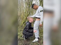 uk teen sucking chav in the woods