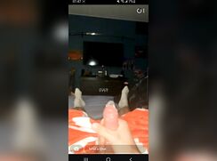 Canadian cums in condom