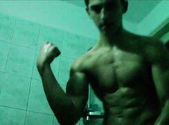 muscles in bathroom & shower
