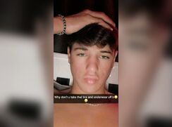 cute fit blonde snapchating to girl jerk off