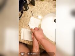 Tall Guy cums in black socks