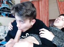 Twink gay couple in sex video