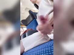 Jerking in the train is so hot...