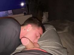 Twink sucks fat cock