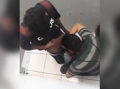 college boys in public bathroom
