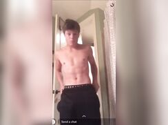 cute fit blonde aaron snapchating jo