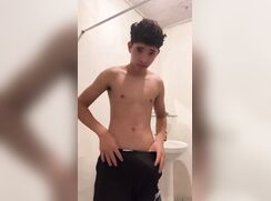 Teen brazilian latino boy jerking off