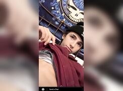 Yummy big dick dude jerk off in hat guys porn