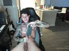 GG Wicked jerk his uncut cock and cum