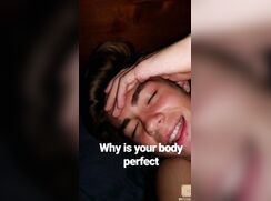 cute blonde snapchating to girl jerks 0ff