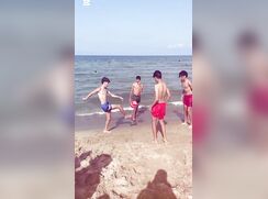 Disfrutando la playa... Luego a follar