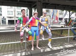 2 Naked Painted Boys in Public Boys