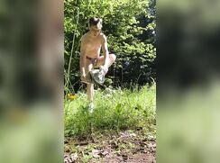 Twink caged faggot exposed to the open air