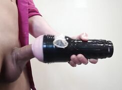 Uncut Gaysian Uses Fleshlight porn