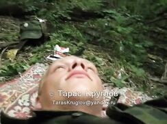 Real rusian soldier paid to show and let play with his nob