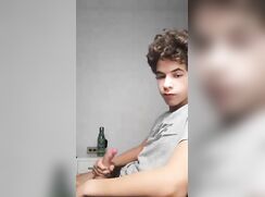 Young Hugo Greedy And Curly Twink Sucks His Good Tail, And Cums in His Own Mouth ...