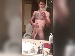 fitcute chest tattooed standing baited off