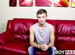 adorable skinny boy on the ugliest goddamned porn couch you ever saw