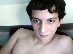 Webcam show: Black haired dark eyed Greek boy