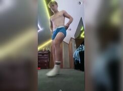 cute fit nerdy blonde baited chat off